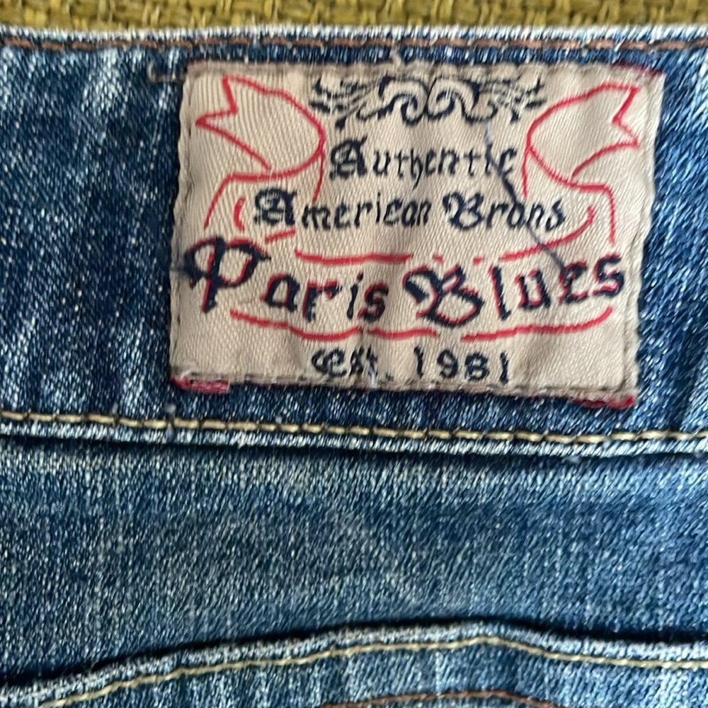 Paris Blues Women’s Denim Jeans Medium Rise Flared Leg Medium Wash Western